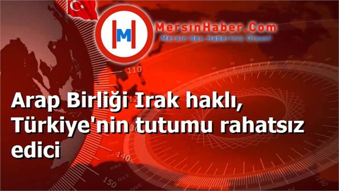 Arap Birliği Irak haklı, Türkiye'nin tutumu rahatsız edici