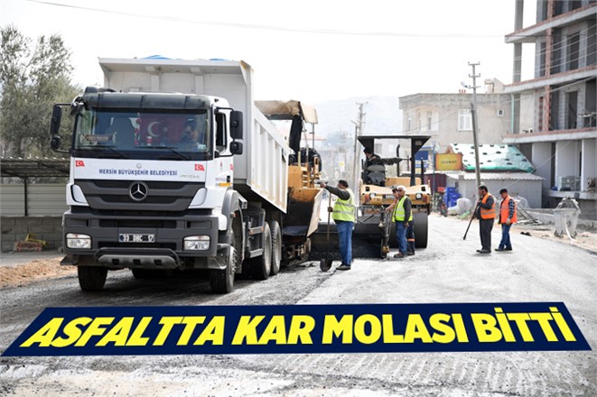 Mersin Bir Buçuk Günde 60 Kamyon Asfalt Döküldü