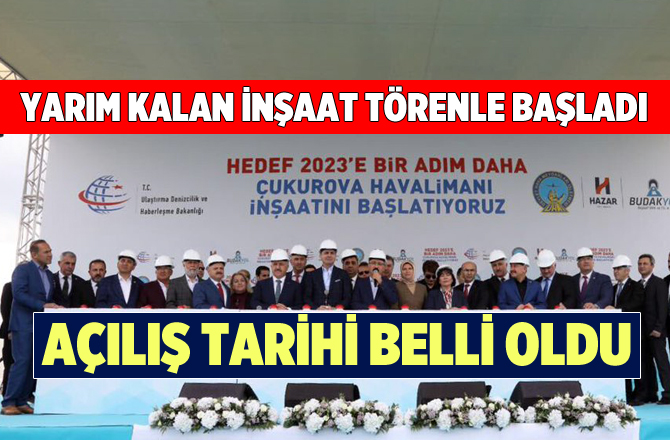 Mersin Çukurova Havalimanı Inşatı Başlatıldı