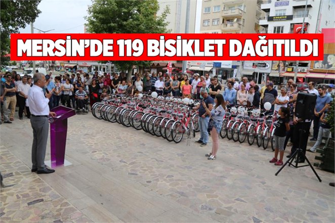 Mezitli Belediyesi 119 Bisiklet Dağıttı