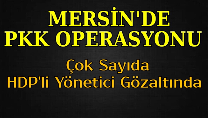 Mersin de Terör Operasyonu 