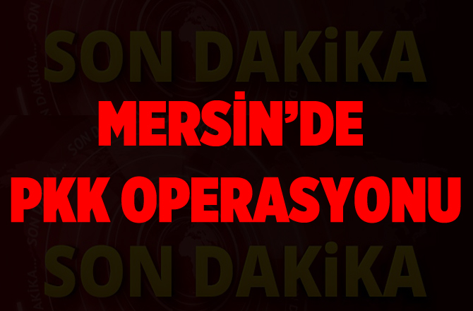 Mersin'de PKK Operasyonu