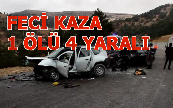 Mersin Mut'ta Trafik Kazası: 1 Ölü, 4 Yaralı