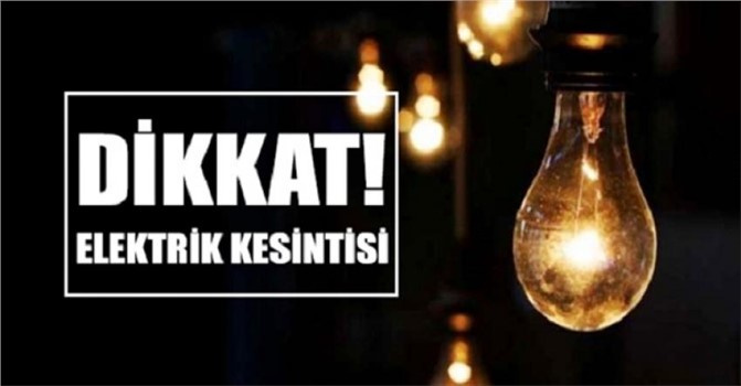 Mersin'in 3 Günlük Planlı Elektrik Kesinti Programı