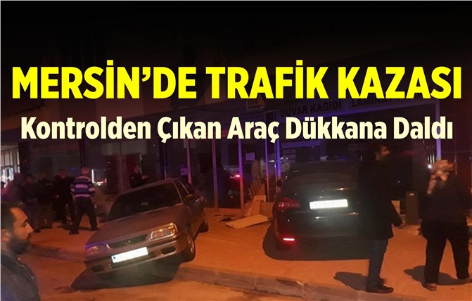 Kontrolden Çıkan Araç Dükkana Daldı