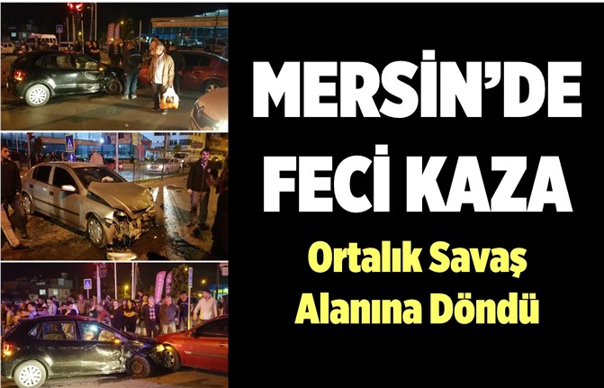 Mersin'de 3 Araç Birbirine Girdi