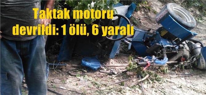 Mersin Mut'ta Taktak Motoru Devrildi: 1 Ölü, 6 Yaralı