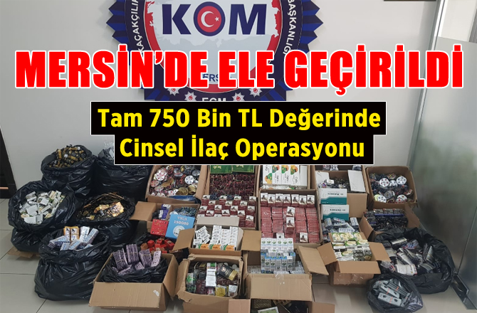 Mersin'de 100 Bin Adet Cinsel İçerikli İlaç Ele Geçirildi