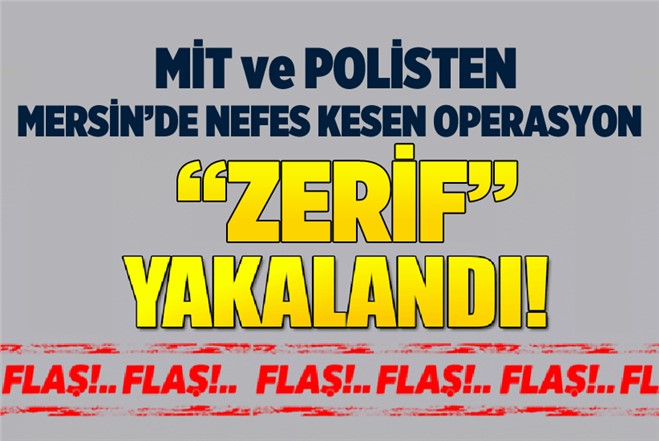 MİT ve Polisten Mersin'de Nefes Kesen Operasyon "Zerif" Yakalandı