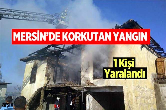 Mersin Tarsus'ta Bir Ev Yandı