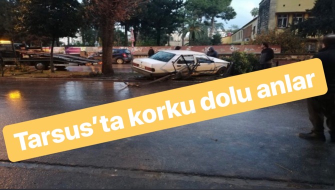 Mersin Tarsus Kız Meslek Lisesinin Önünde Kaza