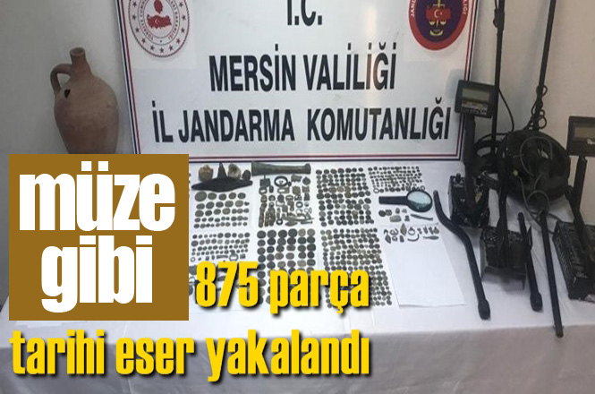 Mersin Tarsus Gülek ve Çukurbağ'daki Operasyonlarda 875 Parça Tarihi Eser Yakalandı