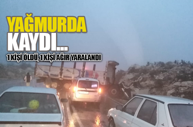 Mersin Çamlıyayla - Tarsus Arası Yolda Trafik Kazası, Yağmur Nedeniyle Kamyon Kaza Yaptı