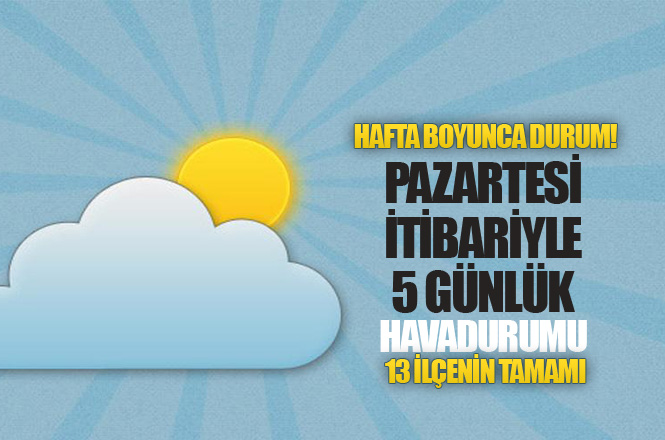 Mersin Mezitli, Çamlıyayla, Yenişehir, Erdemli, Silifke, Anamur, Mut, Tarsus, Toroslar, Gülnar, Bozyazı, Akdeniz ve Aydıncık Hava Durumu