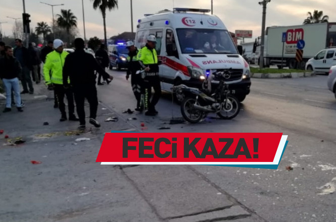 Mersin Erdemli Çeşmeli’de Motosikletle Ticari Araç Çarpıştı; Trafik Kazasında 2 Kişi Yaralandı