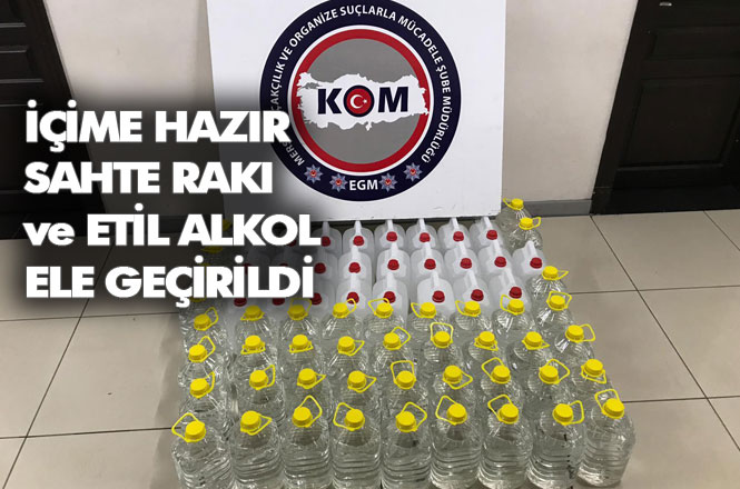 Mersin Akdeniz Gündoğdu Mahallesinde 215 Litre İçime Hazır Sahte Rakı Ele Geçirildi