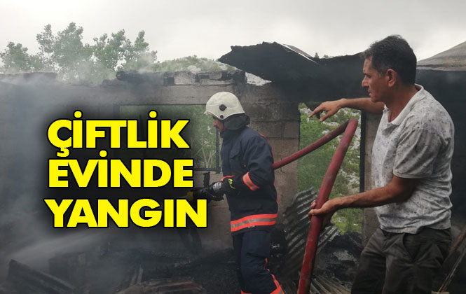 Mersin Toroslar Gözne’de Çiftlik Evinde Yangın Çıktı