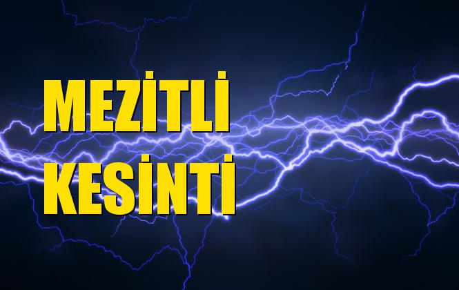 Mezitli Elektrik Kesintisi 25 Eylül Çarşamba