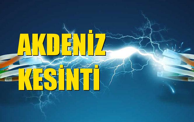 Akdeniz Elektrik Kesintisi 14 Ekim Pazartesi