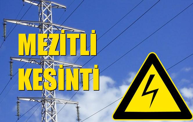 Mezitli Elektrik Kesintisi 22 Ekim Salı