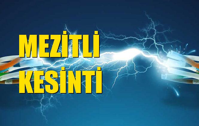 Mezitli Elektrik Kesintisi 31 Ekim Perşembe