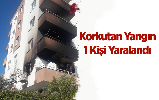 Mersin Silifke’de Ev Yangını 1 Yaralı