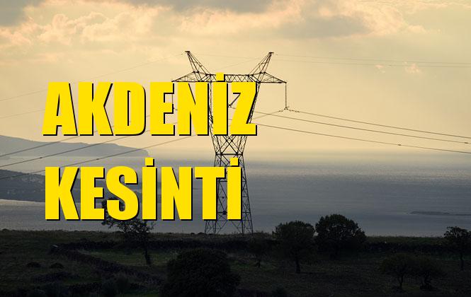 Akdeniz Elektrik Kesintisi 13 Kasım Çarşamba