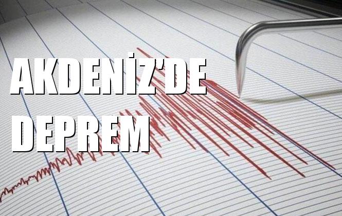 Merkez Üssü Akdenız Olan 2.7 Büyüklüğünde Deprem Meydana Geldi