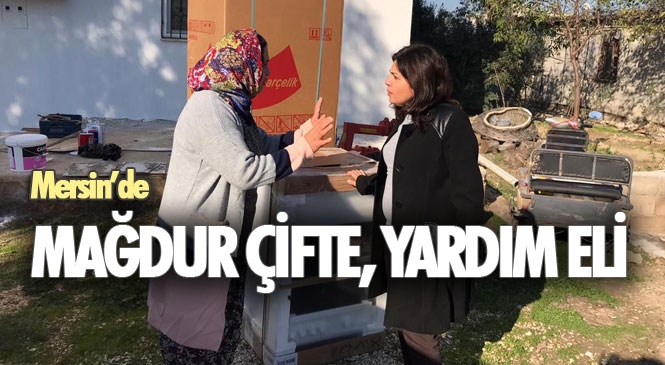 Yangında Evi Zarar Gören Mersinli Aileye Destek! Evinde Yangın Çıkan Yaşlı Çiftin Mağduriyeti Giderildi