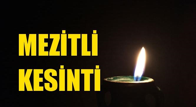 Mezitli Elektrik Kesintisi 18 Ocak Cumartesi