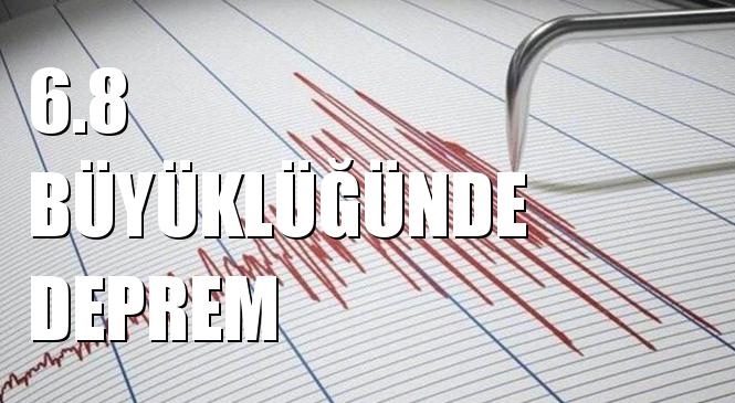 Merkez üssü SIVRICE-ELAZIG olan 6.8 Büyüklüğünde Deprem Meydana Geldi