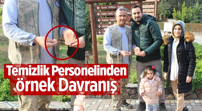 Mersin'de Temizlik Personelinden Duyarlı Davranış