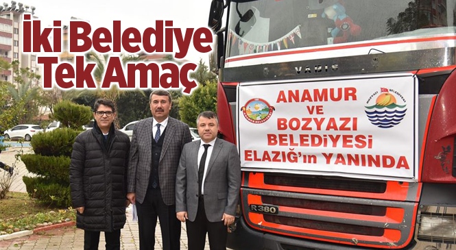 Anamur ve Bozyazı Belediyesinden Deprem Bölgesine Yardım