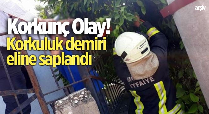 Tarsus’ta Parkın Korkuluk Demiri Çocuğun Eline Saplandı