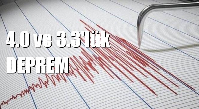 Merkez Üssü Gafarlı - Sumbaş Osmaniye Olan 4.0 ve 3.3 Büyüklüğünde Deprem Meydana Geldi