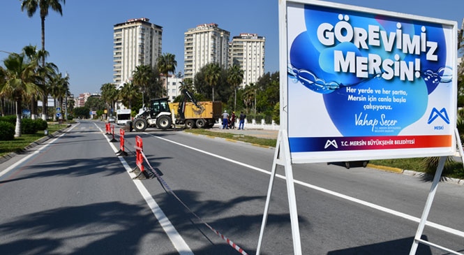 MESKİ, Sahildeki Kafelerin Atıksu Giderlerinin Bağlantılarını Gerçekleştirdi