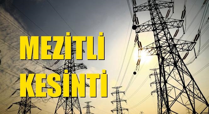 Mezitli Elektrik Kesintisi 08 Haziran Pazartesi