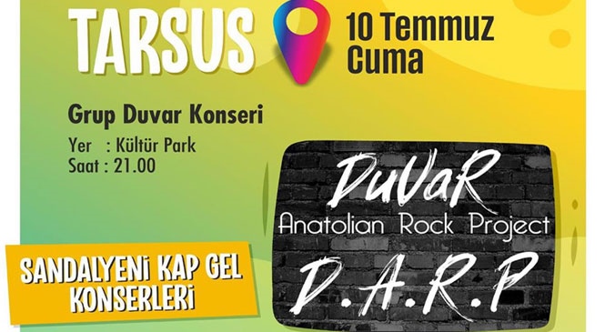 Grup Duvar Tarsus’ta Konser Verecek