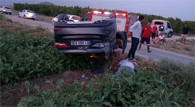 Tarsus’ta Kontrolden Çıkan Araç Takla Attı