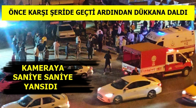 Mersin'de Kontrolden Çıkan Otomobil Dükkana Daldı