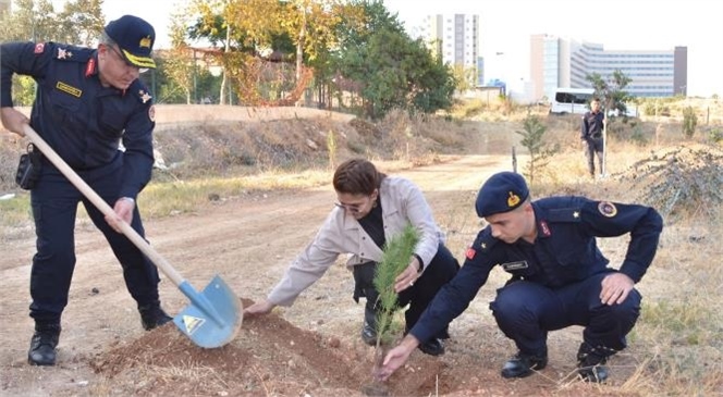 Mersin İl Jandarma Komutanlığı Daha Yeşil Bir Çevre Bırakmak Adına Fidan Dikimi Gerçekleştirdi