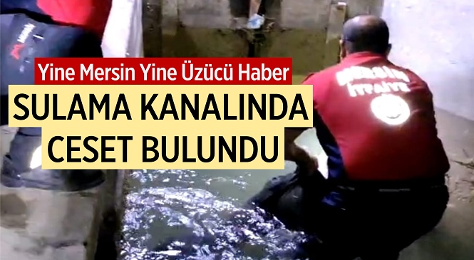 Mersin’in Tarsus İlçesinde Sulama Kanalında Erkek Cesedi Bulundu