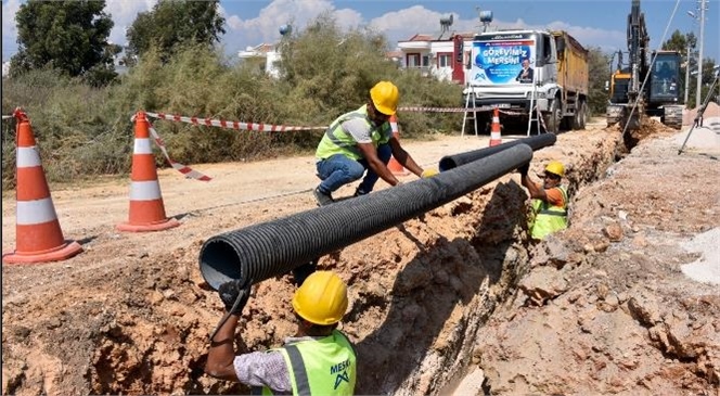 MESKİ, KANALİZASYON HATTI ÇALIŞMALARINA DEVAM EDİYOR