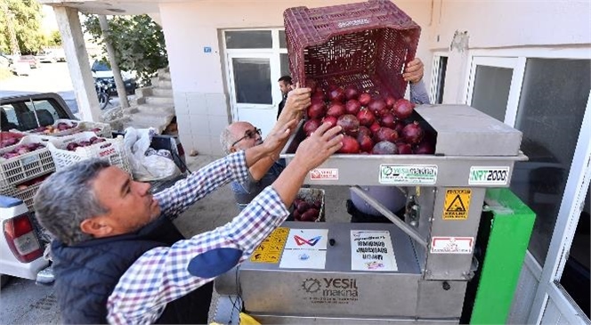 BÜYÜKŞEHİR’DEN BİR İLK: "NAR TANELEME MAKİNESİ"