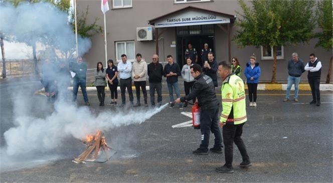 BÜYÜKŞEHİR PERSONELLERİNE ‘YANGINA NASIL MÜDAHALE EDİLİR?’ EĞİTİM VERİLDİ İ