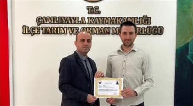 KAYMAKAM AVCI'DAN ZİRAAT YÜKSEK MÜHENDİSİ ASLAN'A BAŞARI BELGESİ